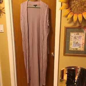 H by Halston Long Cardigan in Light Purple